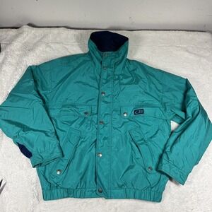 Vintage‎ CB Blue Teal Retro Windbreaker Winter Ski Jacket Men's Medium